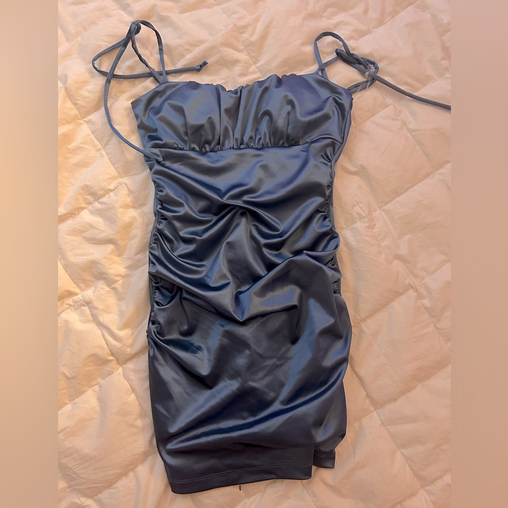 Party Tight Fit Blue Mini Dress